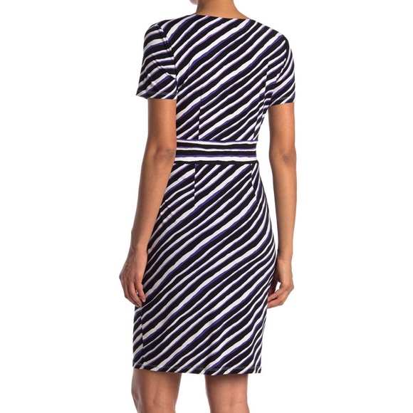 💥NWT💥London Times Techno Stripe Sheath Dress - Picture 2 of 7